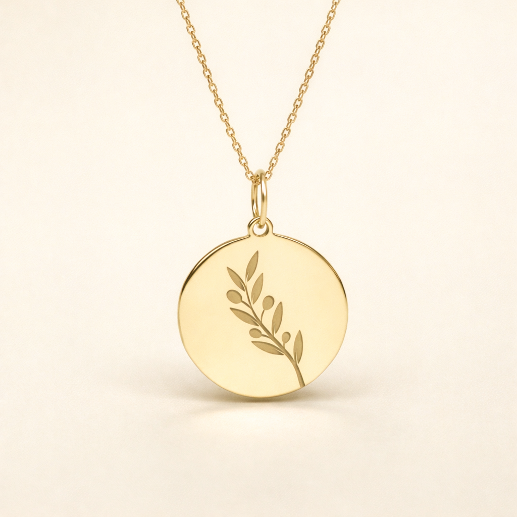 Olive Tree Pendant Necklace