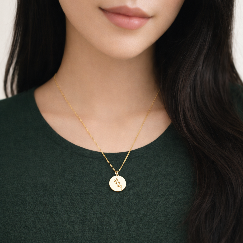 Olive Tree Pendant Necklace
